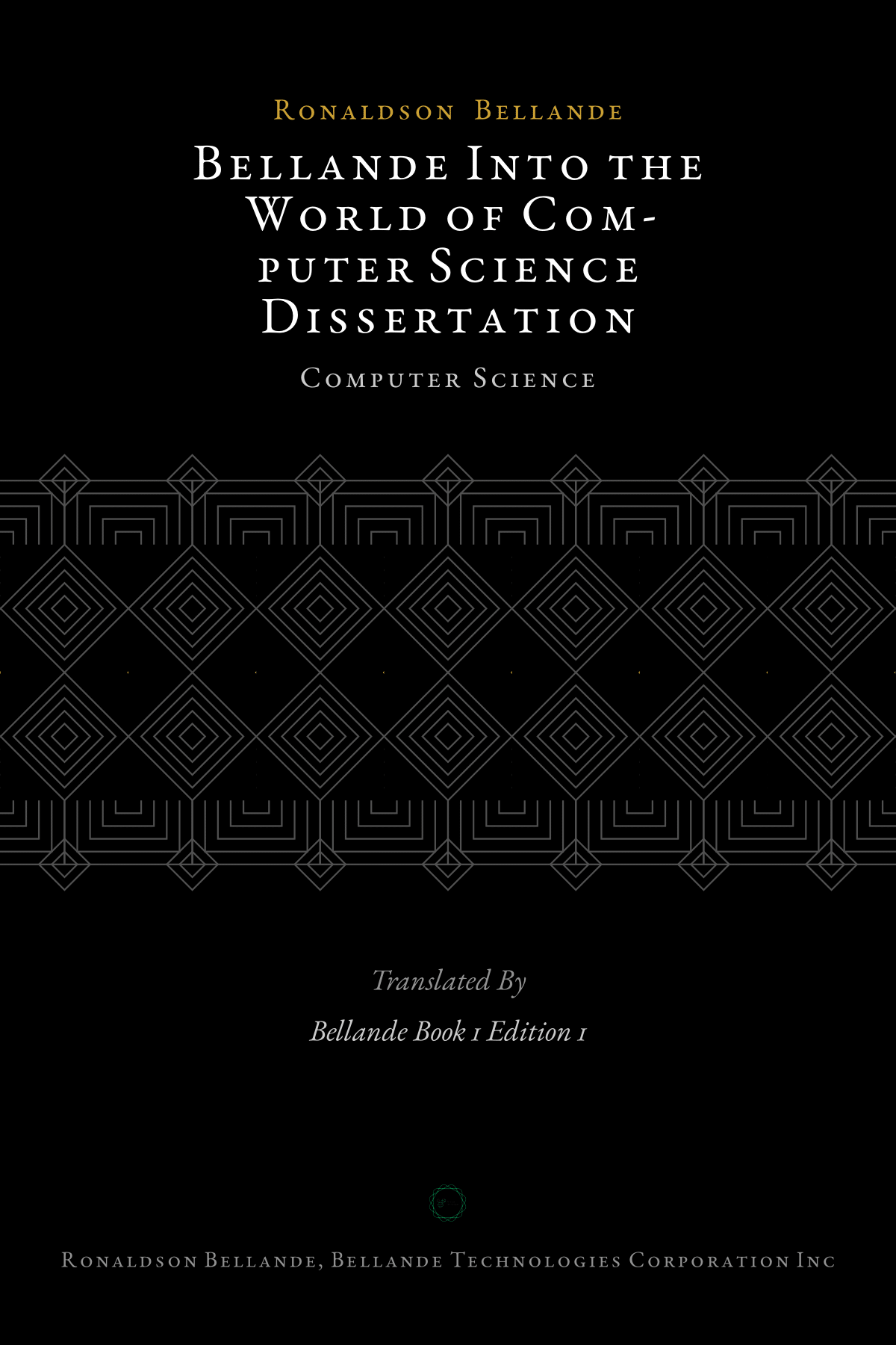 Ronaldson Bellande PhD Dissertation Book Cover Page 1